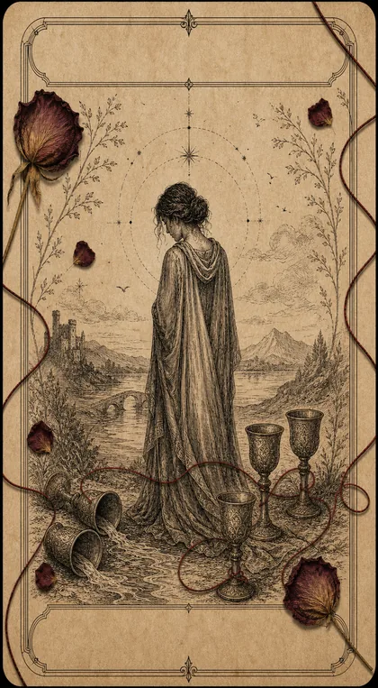 Five of Cups Fatewave tarot card art