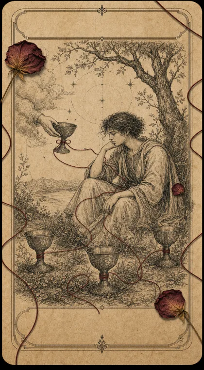 Four of Cups Fatewave tarot card art