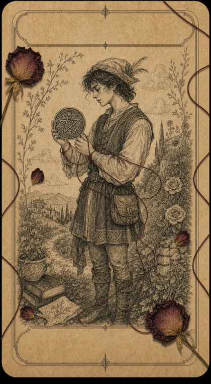 Page of Pentacles Fatewave tarot card art