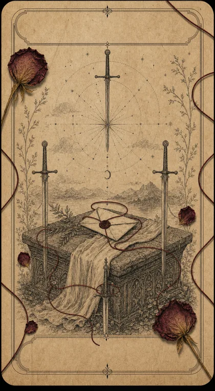 Four of Swords Fatewave tarot card art