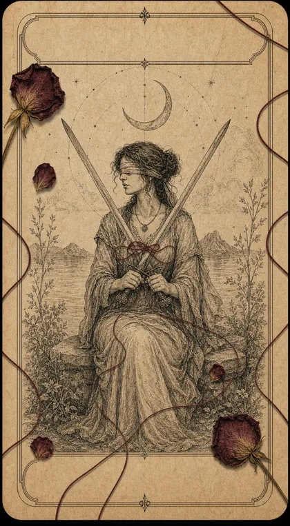 Two of Swords Fatewave tarot card art