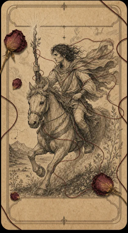 Knight of Wands Fatewave tarot card art