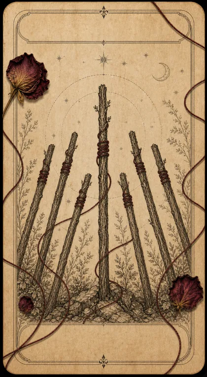 Seven of Wands Fatewave tarot card art